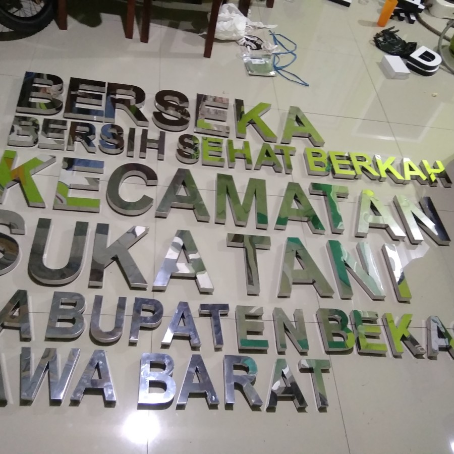 Analisa Pekerjaan Huruf Stainless